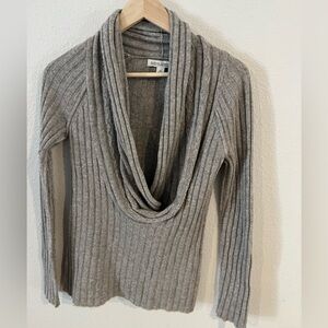 Banana Republic Light Gray Cowl Neck Sweater